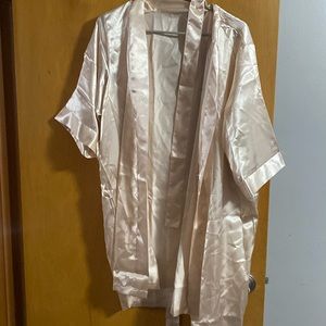 Miss to mrs pink satin robe